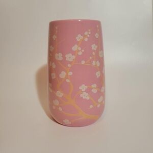 Pink Cherry Blossom Print Vase